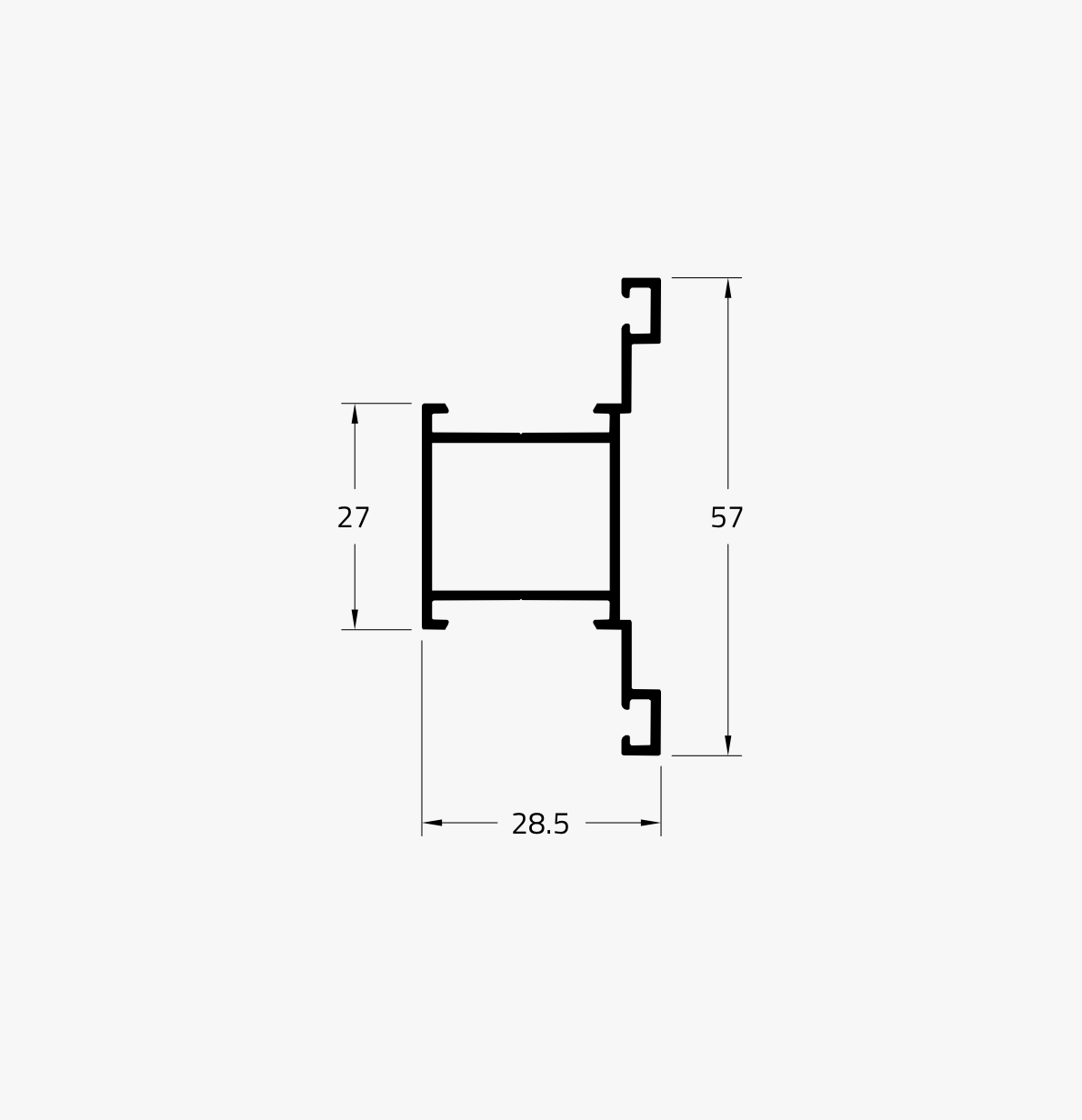 VT-085 - Perfil Alumínio