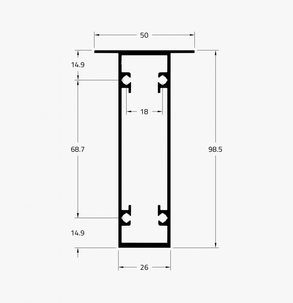 CHR-707 - Perfil Alumínio
